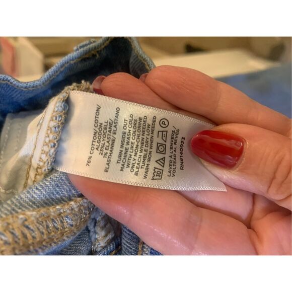 LOFT JEANS STRAIGHT DISTRESSED ANKLE LIGHT WASH HIGH WAIST SZ 12 - Picture 5 of 14